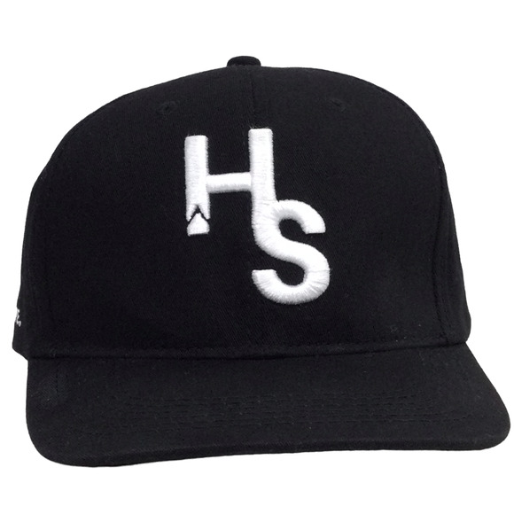 Higher Standards Black Dope White Embroidered Logo Cotton Snapback Hat - Picture 1 of 11
